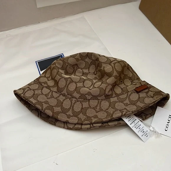 Coach New York Signature Reservable Bucket Hat one size 